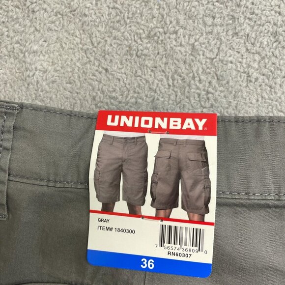 NEW Unionbay Men's Size 36 Gray Cargo Shorts Cotton Blend - Picture 5 of 7